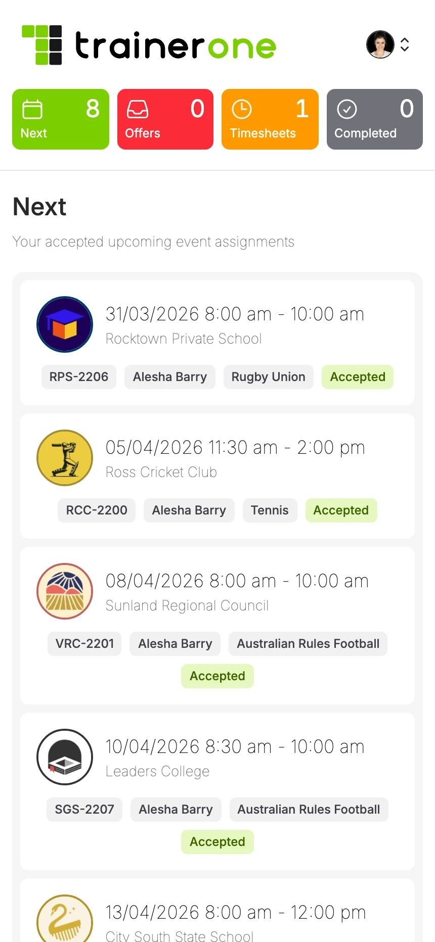 TrainerOne Trainer Portal